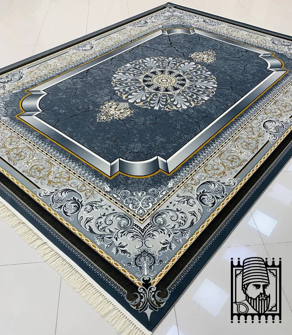 فرش طرح موج دودی 700 شانه ده رنگ