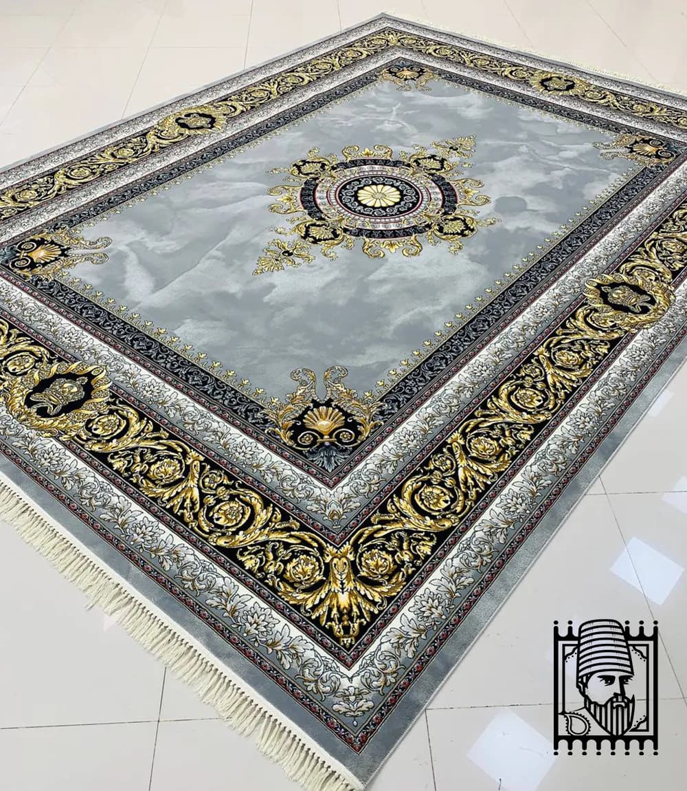 فرش ژینوس طوسی 700 شانه ده رنگ