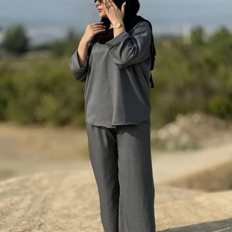 ست بلوزشلوارلاکچری زنانه صوفیا/کد2712 — تصویر ۷