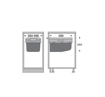 سطل برنج کابینتی 15 لیتری ملونی 9202 — تصویر ۴