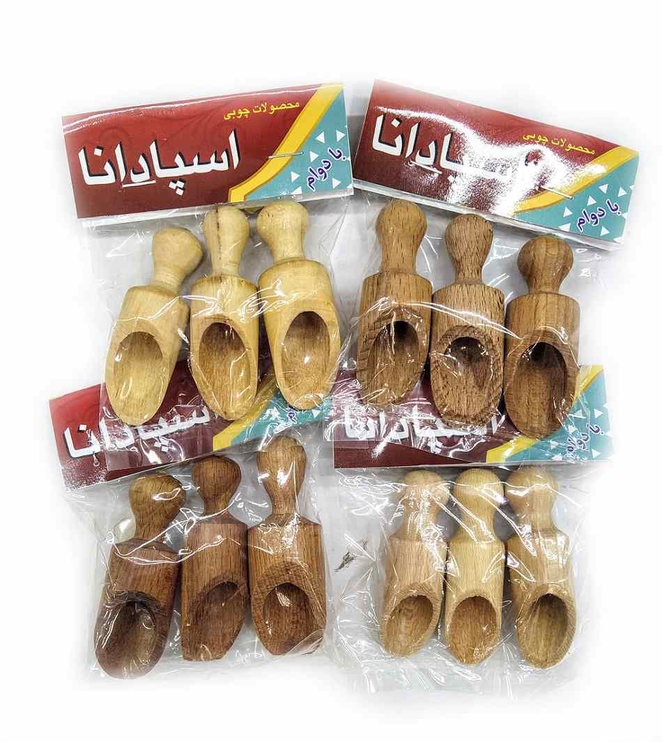 پیمانه ادویه 3 عددی چوبی — تصویر ۳