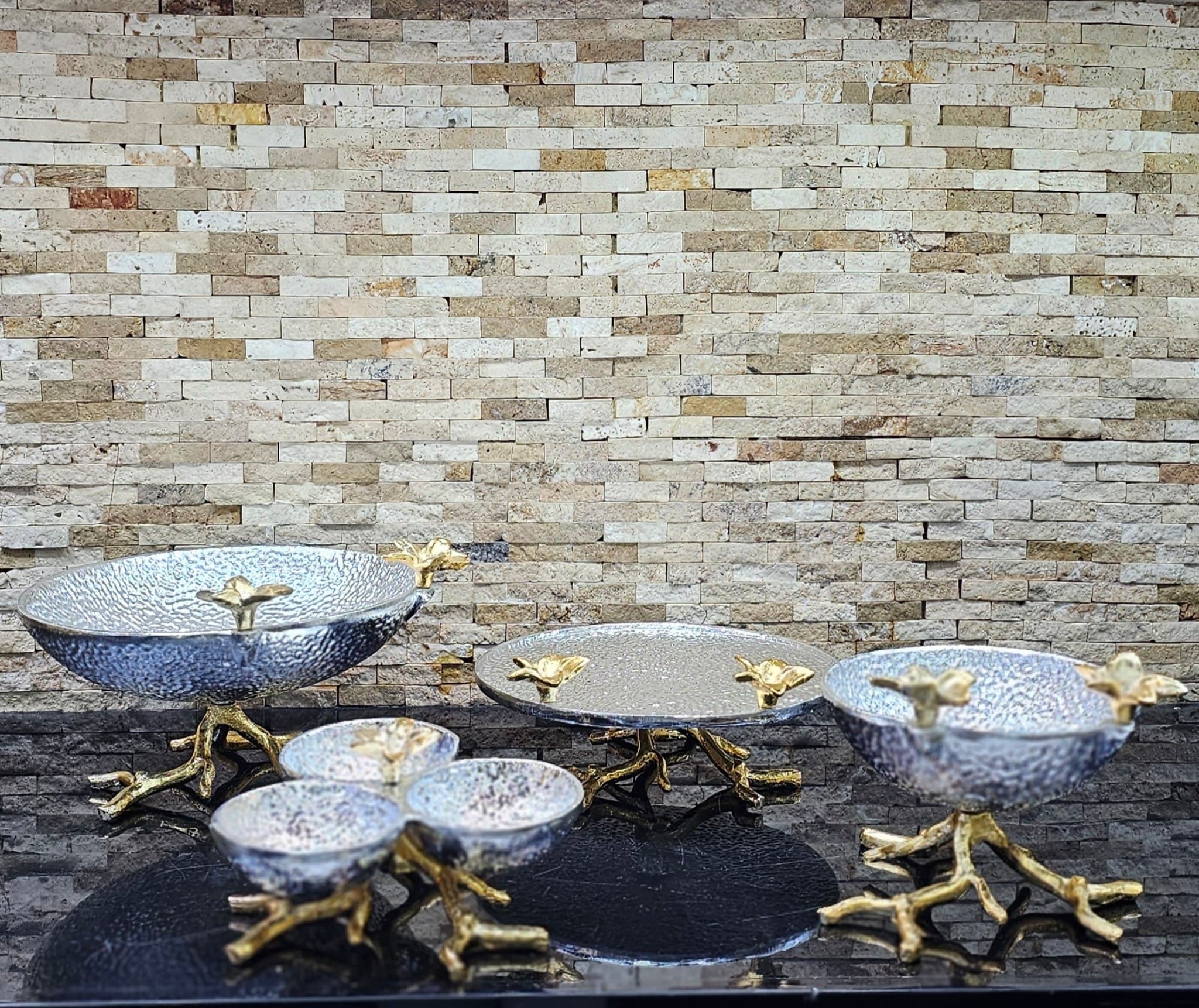 سرویس پذیرایی کاراکو چکشی دو رنگ — تصویر ۴