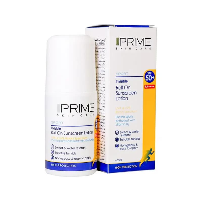 لوسیون ضدآفتاب پریم مدل Spoert Invisible Roll-On حجم 50 میلی لیتر
