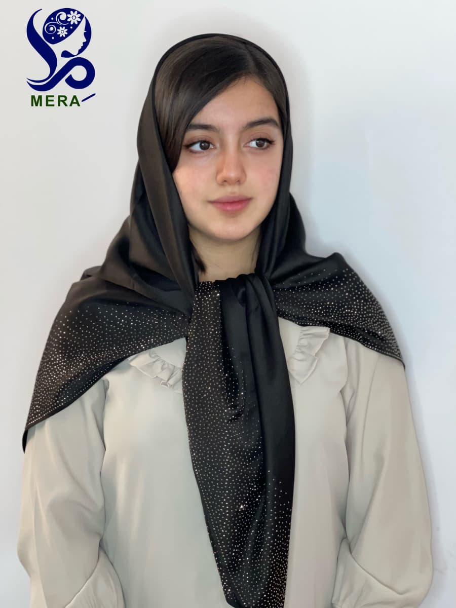 روسری دورحاشیه نگین دار (209) — تصویر ۲