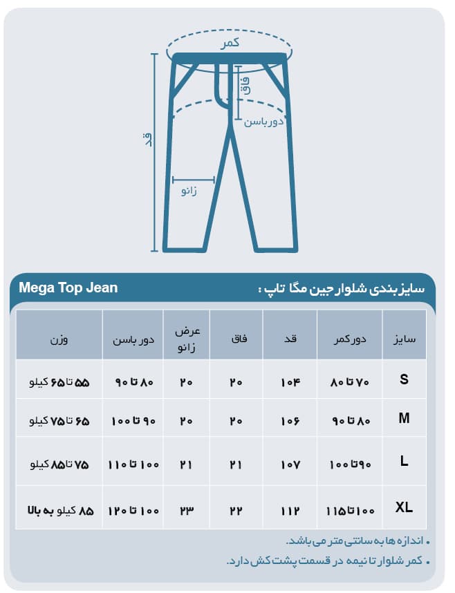 شلوار جین تاپ مگاهندز Megahands top — تصویر ۵