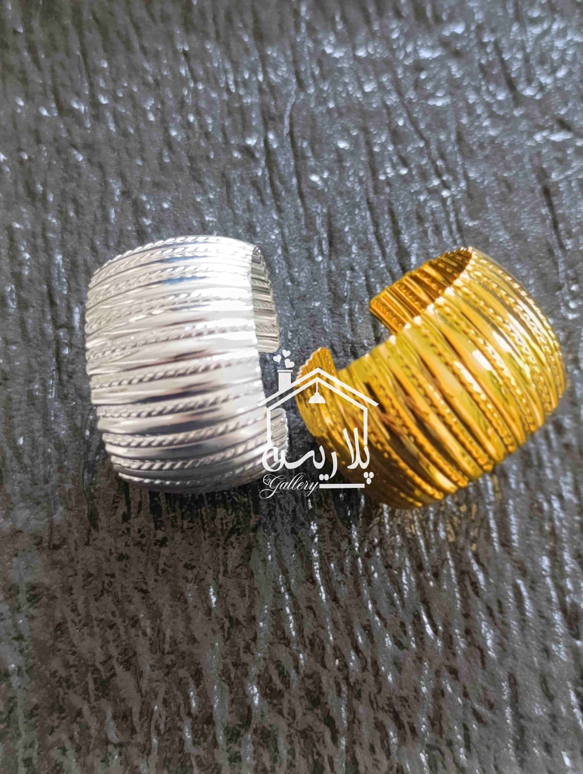 ست حلقه دستمال گرد طنابی سیلور30109 — تصویر ۲