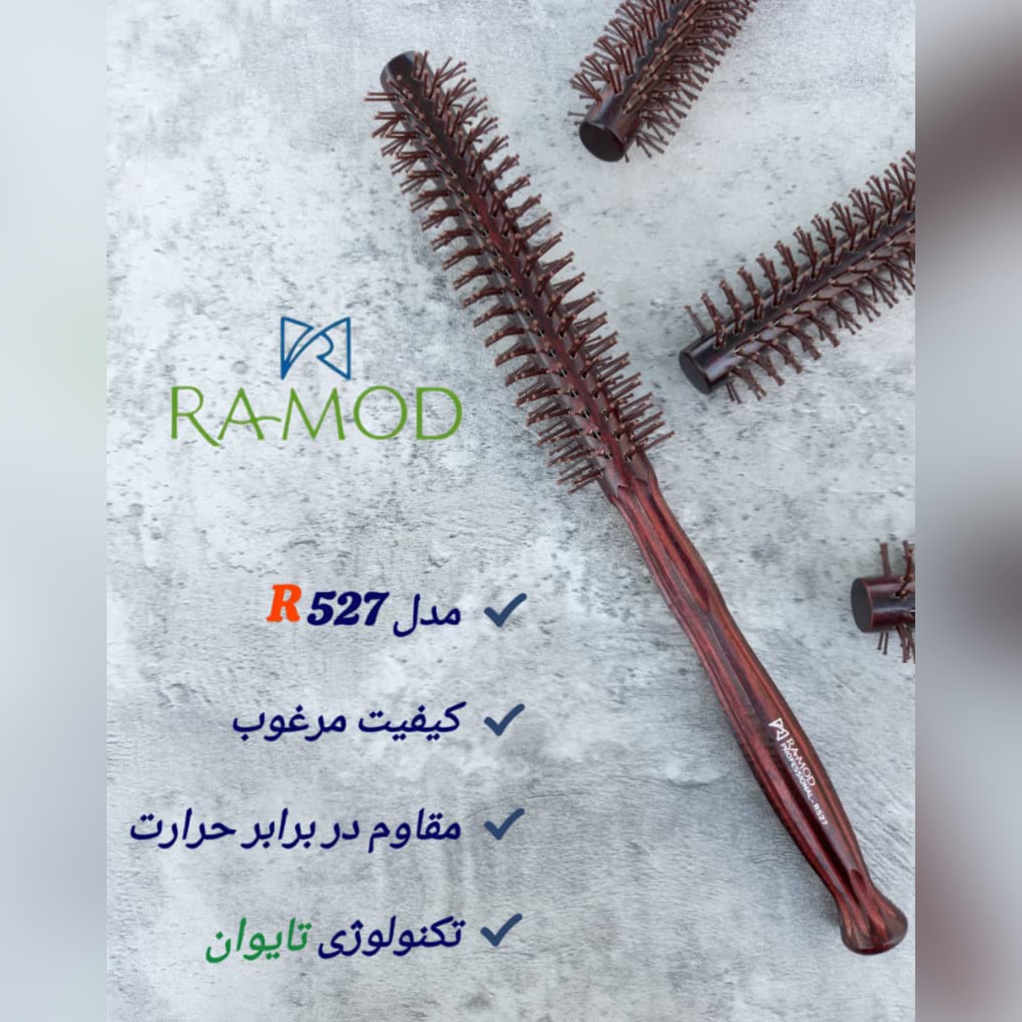 برس گرد چوبی رامود کد 527