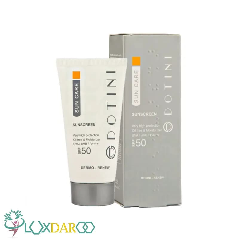 کرم ضد آفتاب پوست چرب بی رنگ دوتینی SPF50