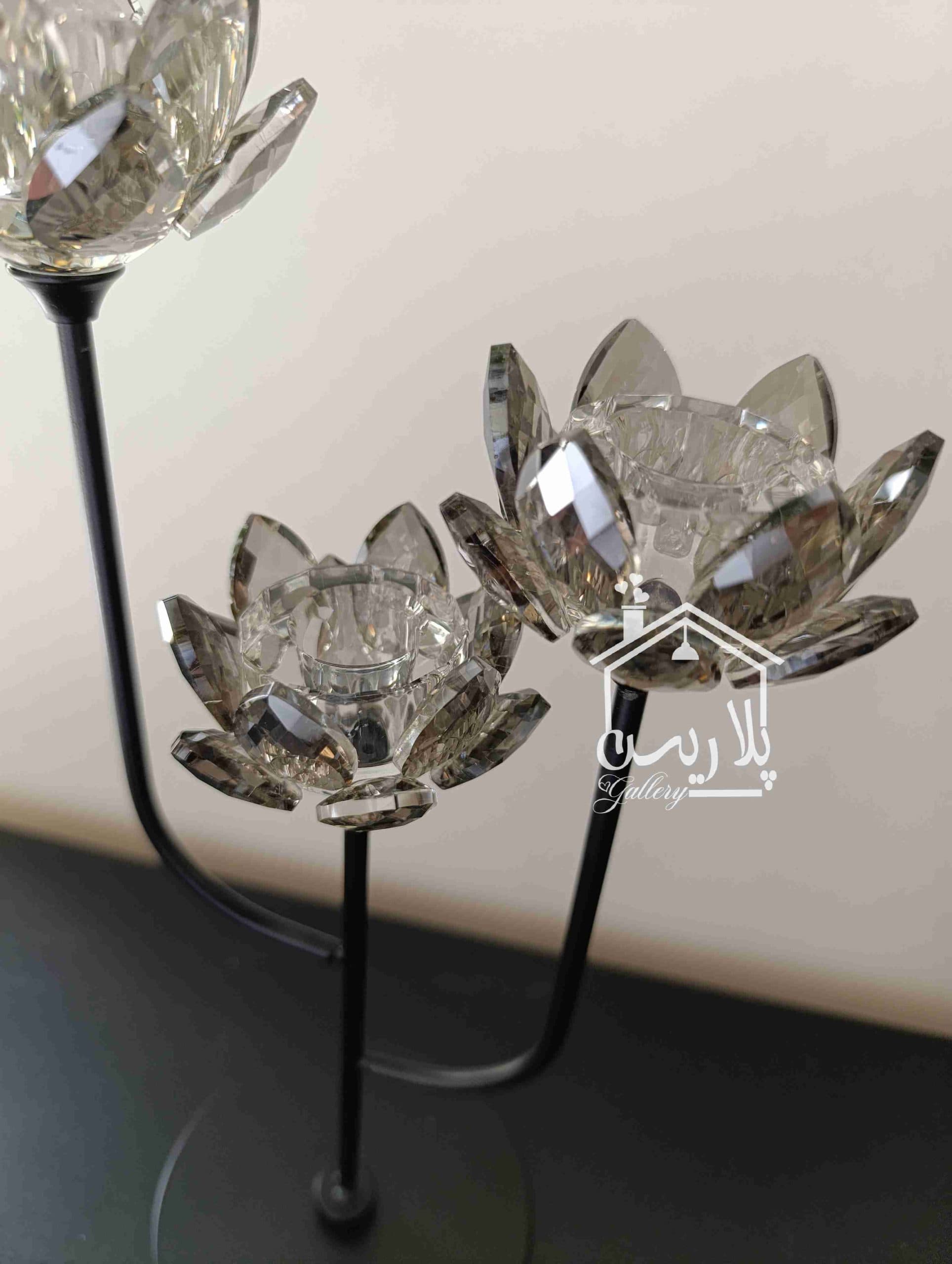 جاشمعی سه شعله نیلوفرمرداب دودی 12268 — تصویر ۳