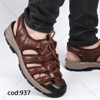 صندل قهوه ای عسلی بند ضبدری(کد 937) — تصویر ۲