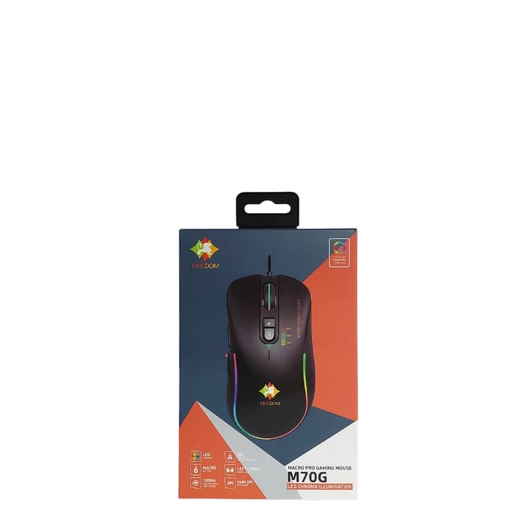 موس گیمینگ باسیم KINGDOM مدل M70G آر جی بی دار