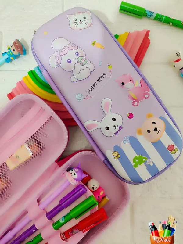 جامدادی دخترانه نیمه تبلتی طرح HAPPY TOYS