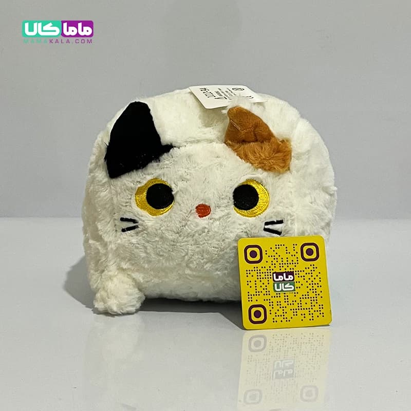عروسک گربه مکعبی سفید 30 سانتیمتر
