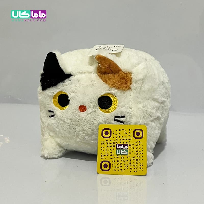 عروسک گربه مکعبی سفید 30 سانتیمتر — تصویر ۳