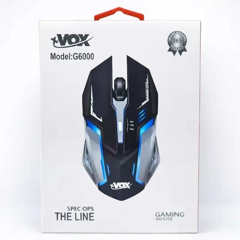 ماوس گیمینگ وکس (VOX) مدل G6000 | دقت 2400 DPI و طراحی ارگونومیک