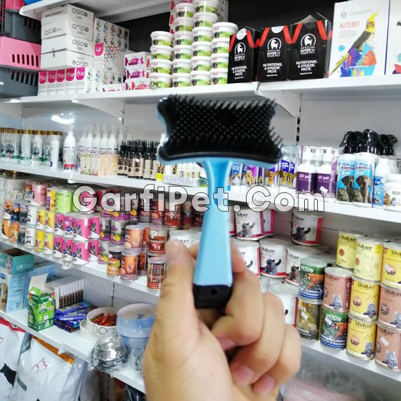 برس سگ و گربه مدل Rver همراه با دکمه تخلیه مو — تصویر ۴