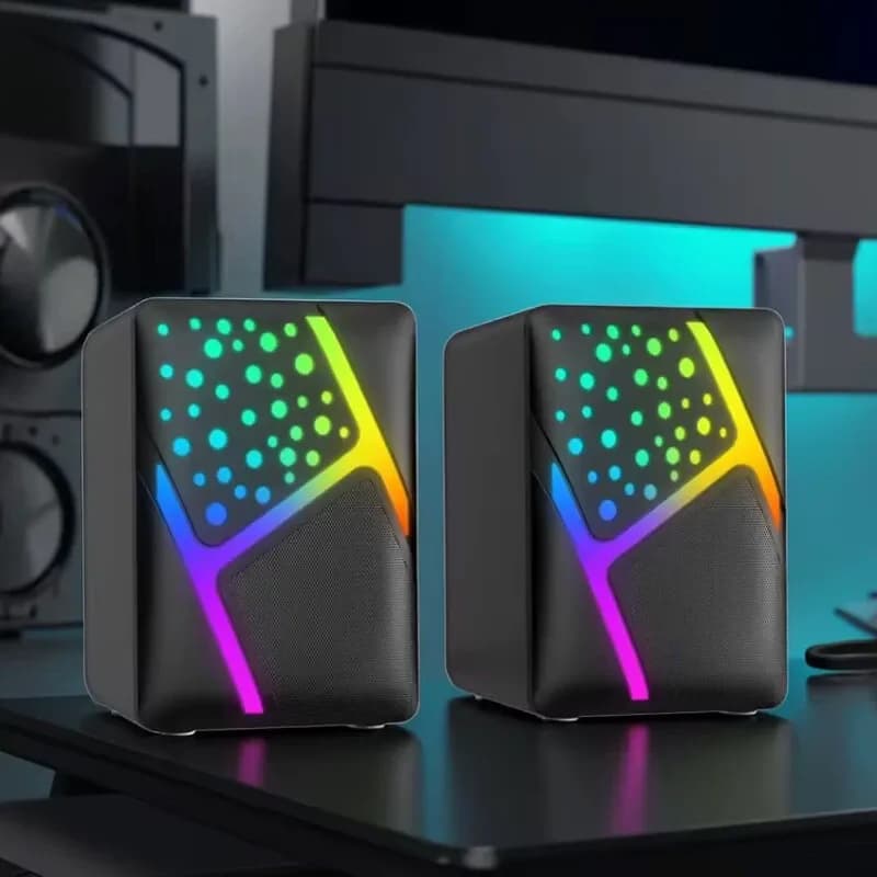 اسپیکر دسکتاپ هویت SK763 | اسپیکر RGB‌ دار دو تکه — تصویر ۶