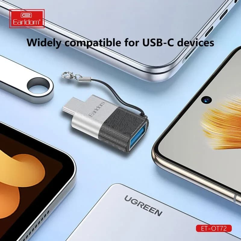 تبدیل OTG به تایپ سی ارلدام ET-OT72 | انتقال سریع USB 3.0 — تصویر ۴