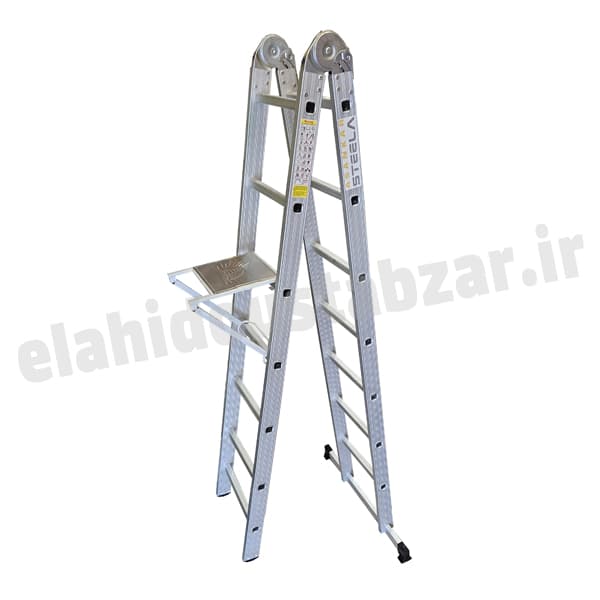 نردبان تاشو 4متری استیلا(2تکه)