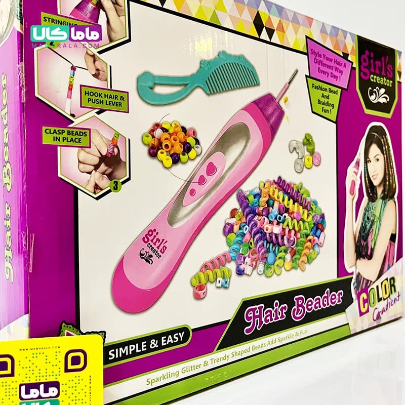 اسباب بازی ست بافت و تزئین مو دخترانه مدل Hair Beader — تصویر ۷