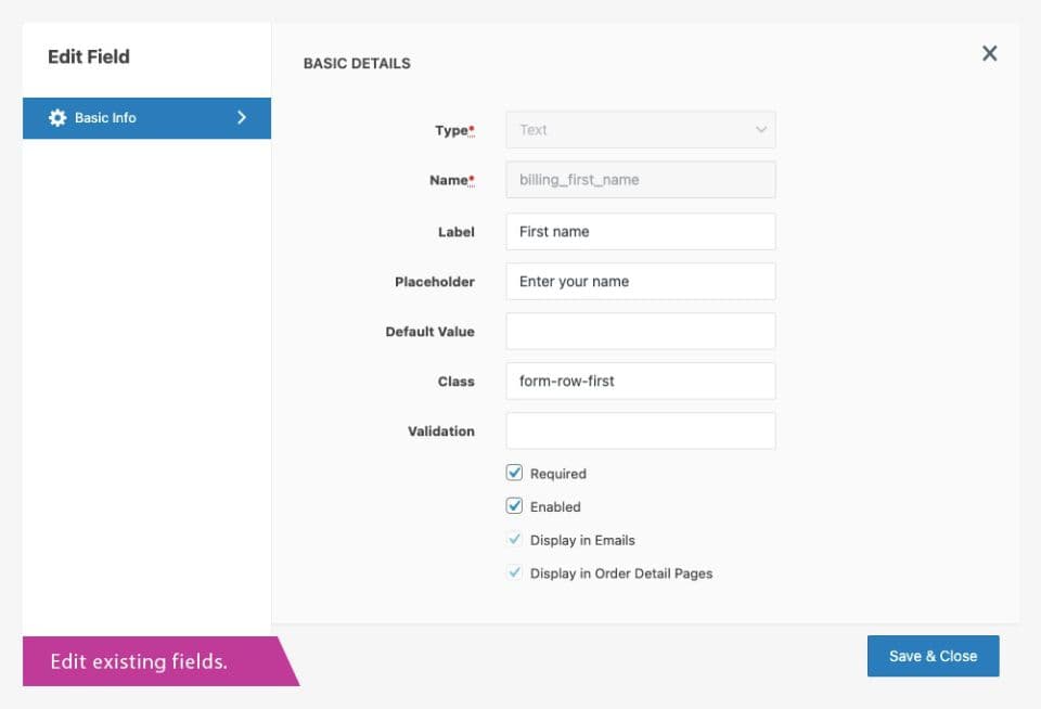 افزونه Checkout Field Editor for WooCommerce Pro ویرایش صورتحساب ووکامرس 3.6.3 — تصویر ۵