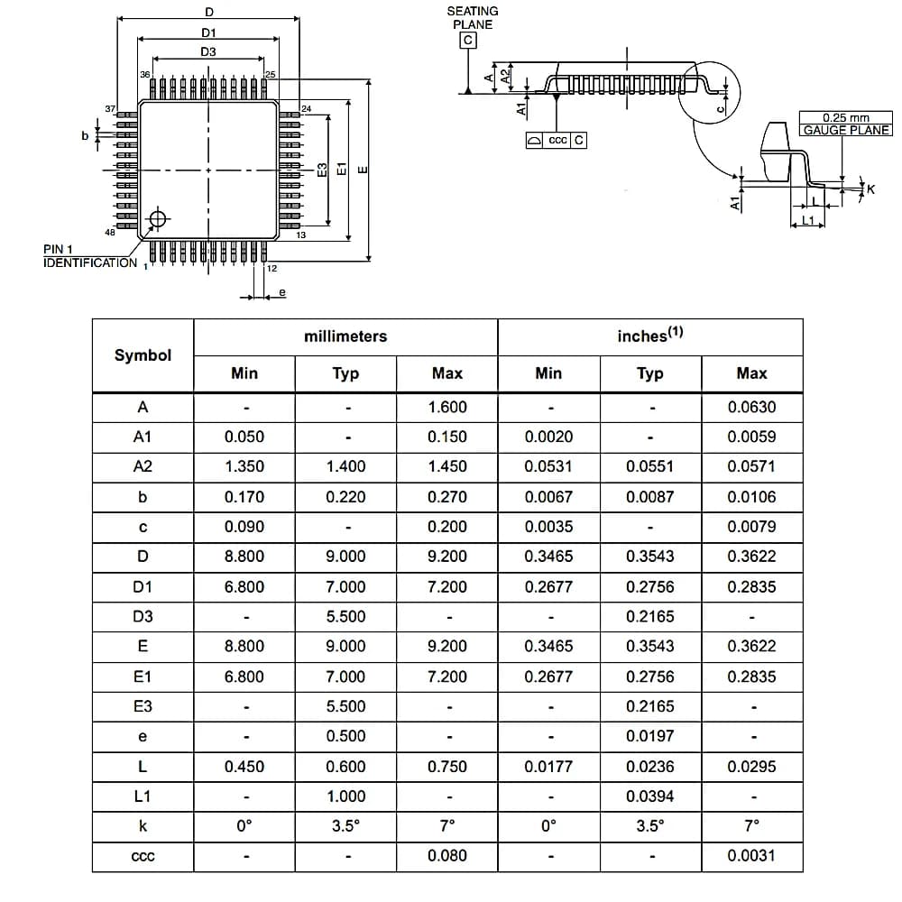 میکروکنترلر STM32F030C8T6 — تصویر ۲
