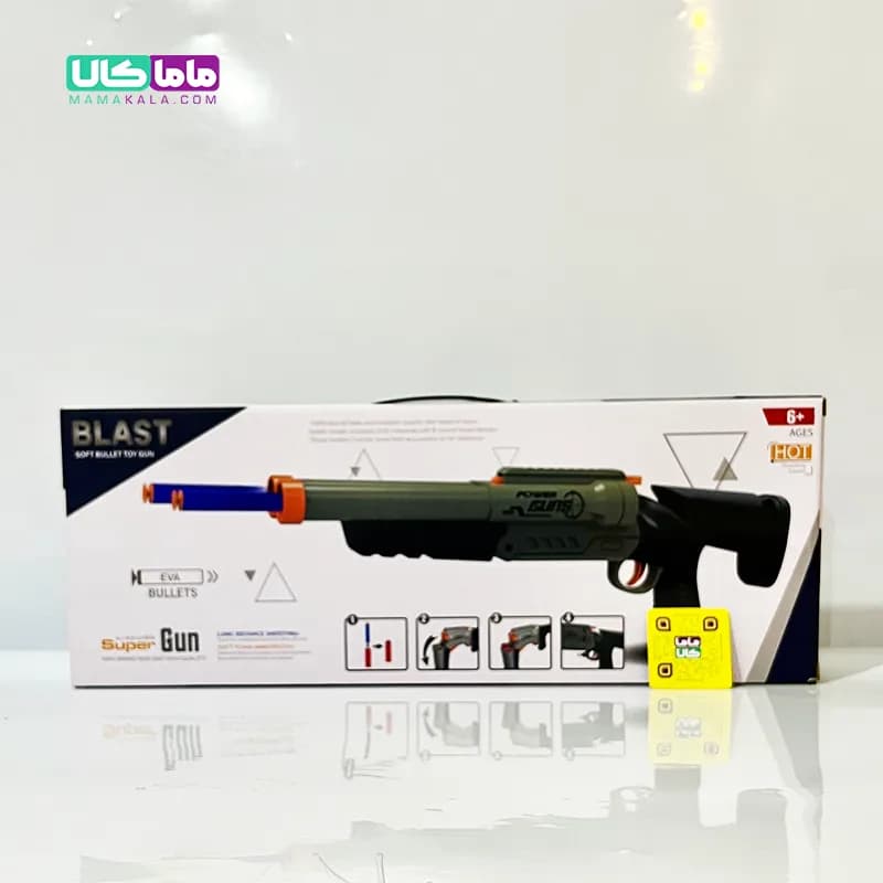 اسباب بازی تفنگ انفجاری دو لول سوپر مدل Blast Soft Bullet — تصویر ۳