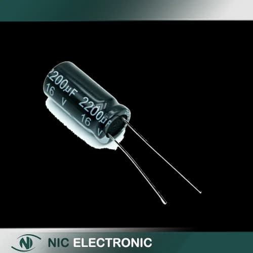 خازن الکترولیتی 2200UF/16V-10X20-105C-BLACK