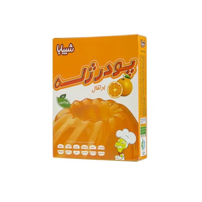 پودر ژله پرتقالی 100گرمی شیبابا