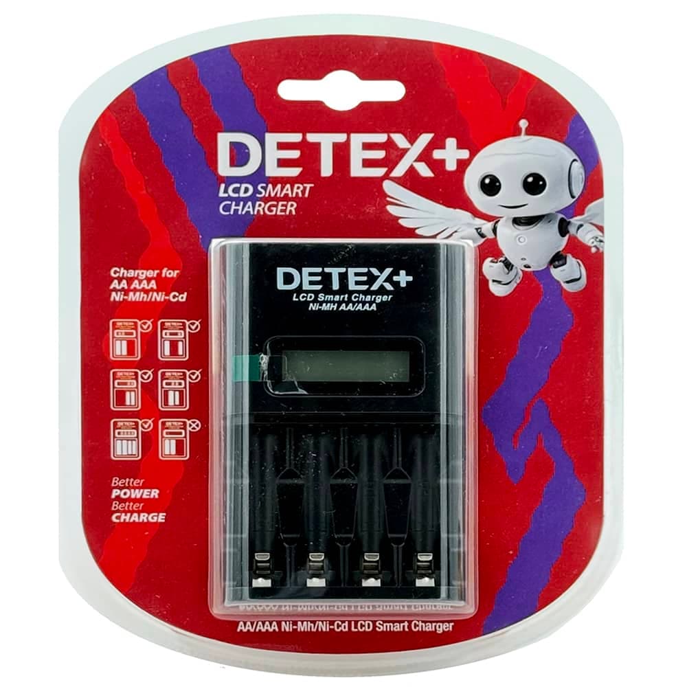 شارژر هوشمند باتری DETEX+ C04 LCD