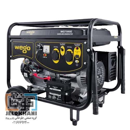موتور برق بنزینی ویگو 6.5 کیلووات هندلی استارتی چرخ دار مدل WG8500E
