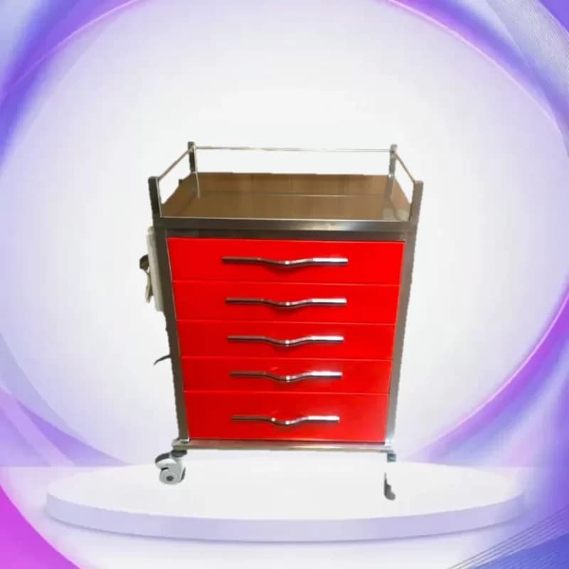 ترالی اورژانس پنج کشو تمام استیل