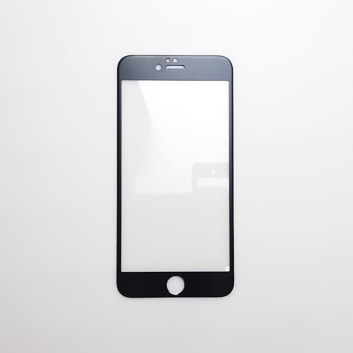محافظ صفحه شیشه ای فول براق مشکی و محافظ پشت آیفون 6plus 3D
