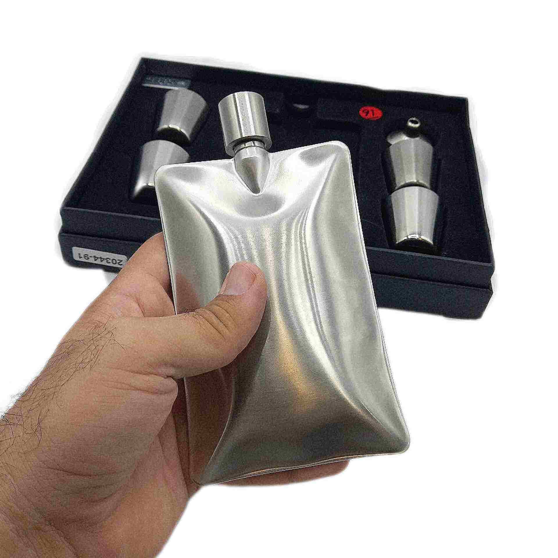 قمقمه جیبی،هیپ فلاسک4شات استیل 270cc — تصویر ۲