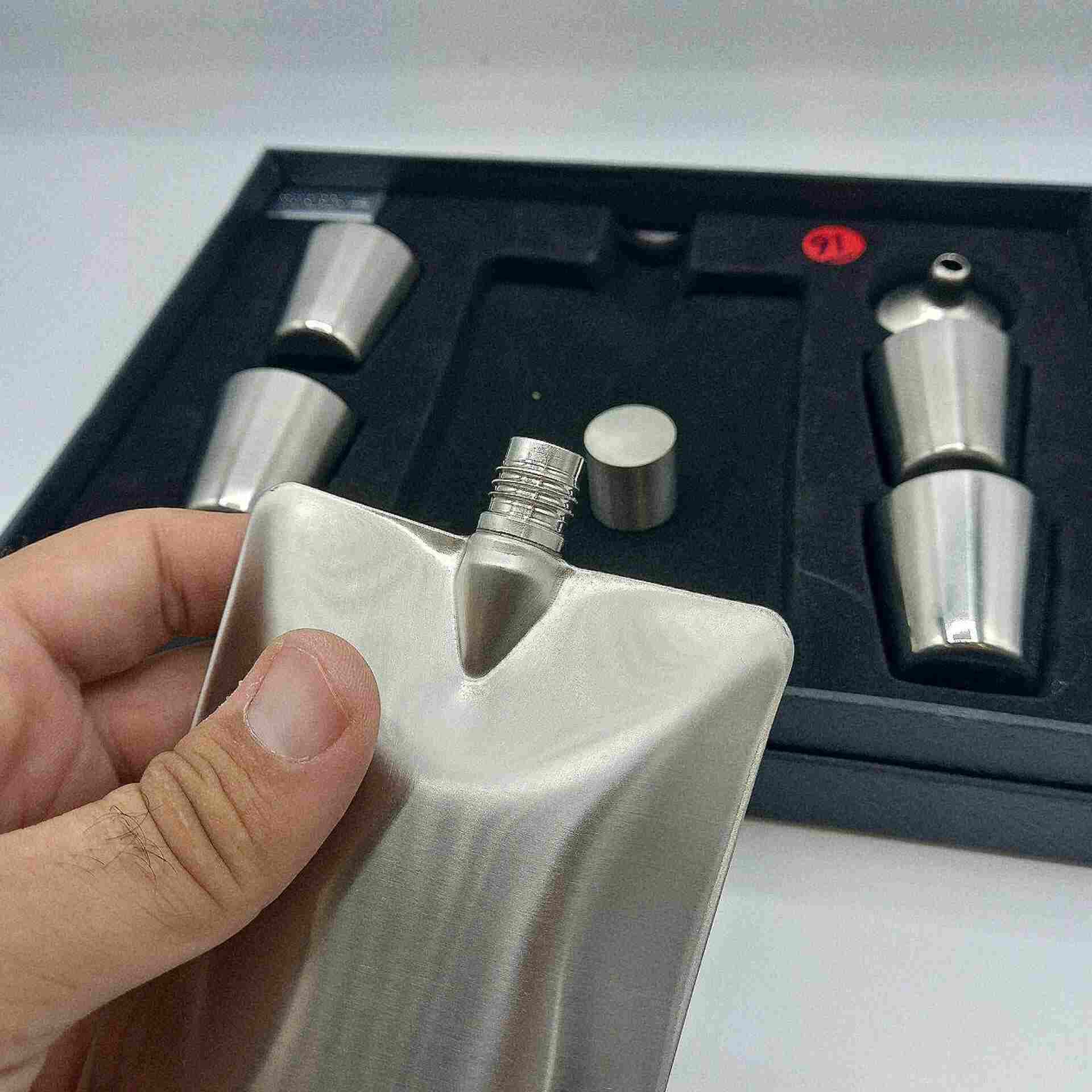 قمقمه جیبی،هیپ فلاسک4شات استیل 270cc — تصویر ۳