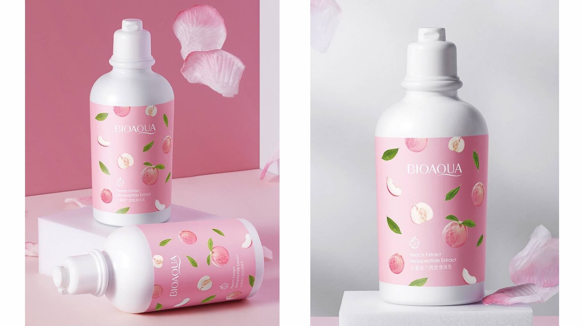 لوسیون بدن آبرسان حاوی عصاره هلو بیوآکوآ bioaqua — تصویر ۲