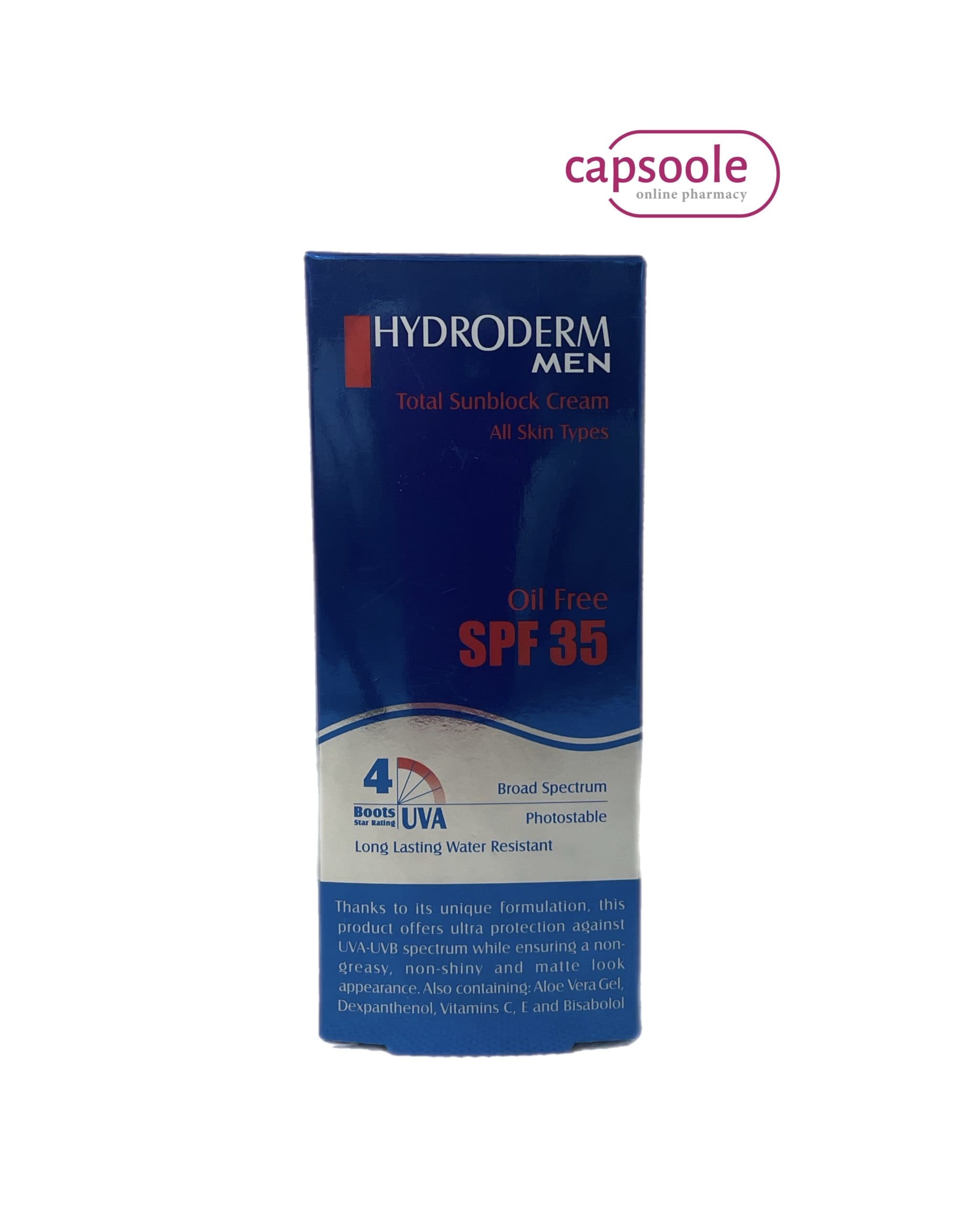 کرم ضد آفتاب آقایان هیدرودرم SPF35 – بی رنگ و فاقد چربی