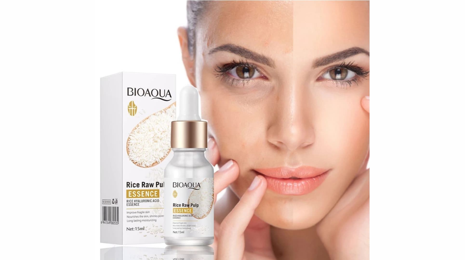 سرم بازسازی پوست صورت عصاره برنج بیوآکوآ bioaqua — تصویر ۴