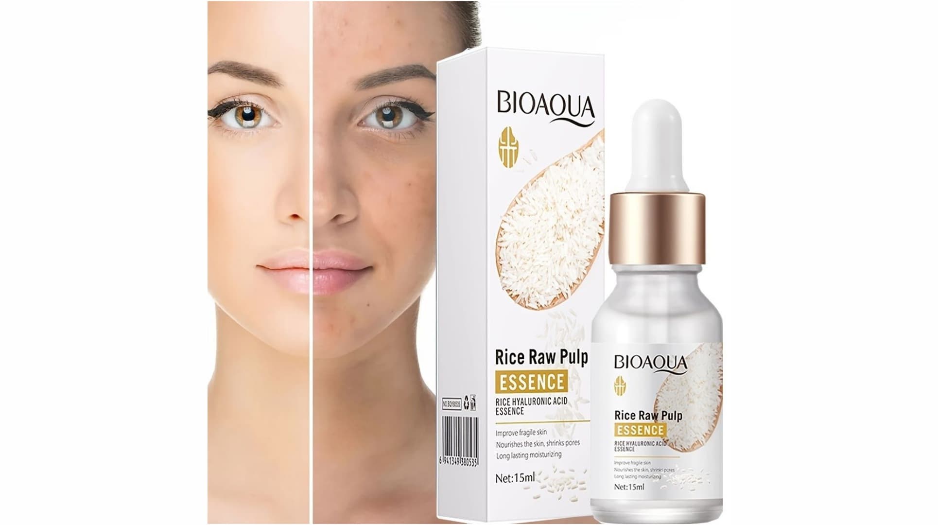 سرم بازسازی پوست صورت عصاره برنج بیوآکوآ bioaqua — تصویر ۶