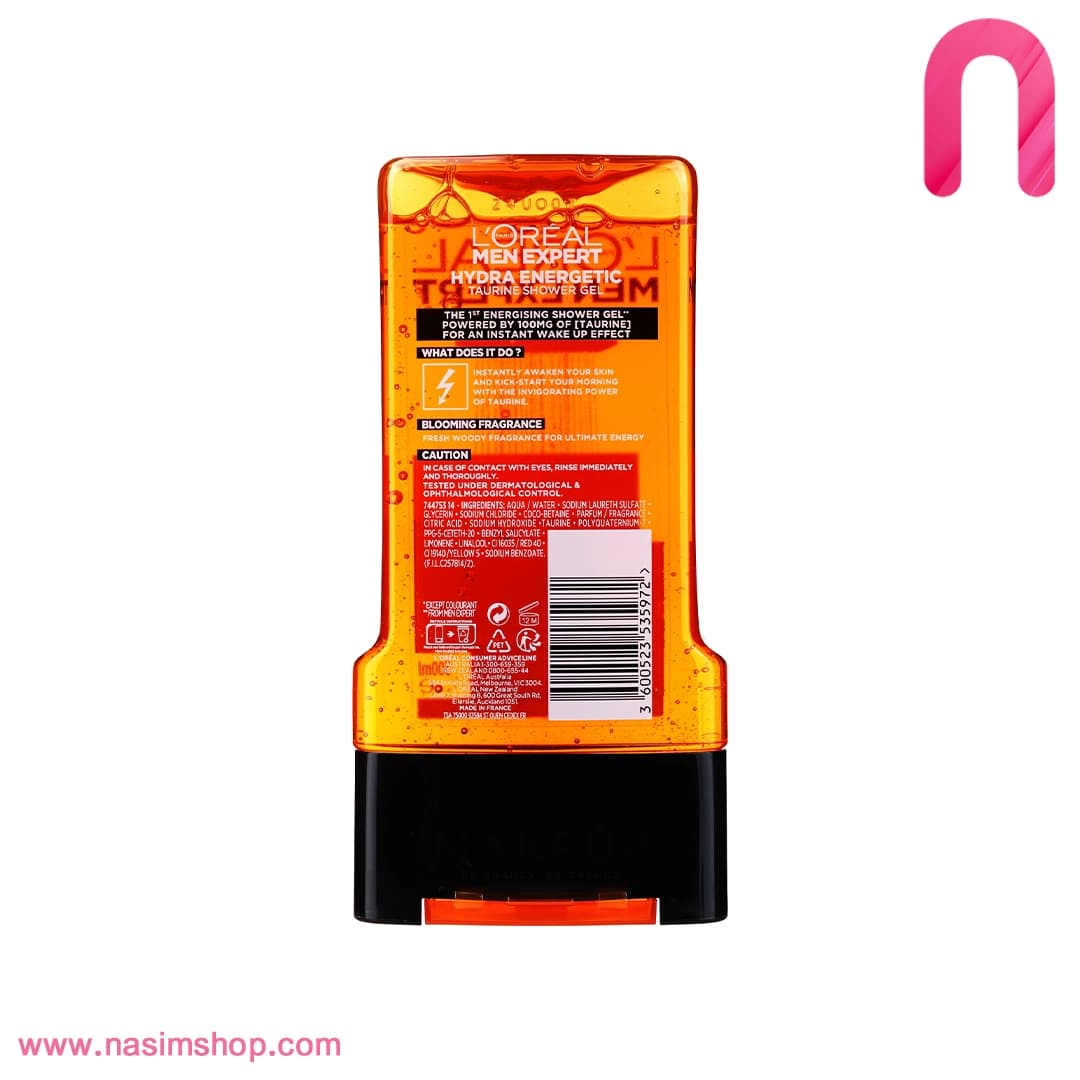 ژل حمام آقایان مدل Hydra Energetic لورآل — تصویر ۲