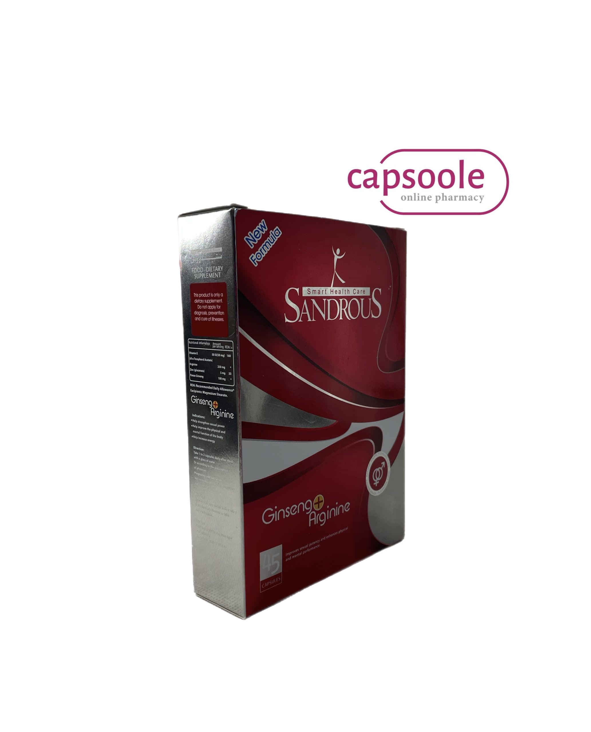 کپسول جینسینگ+آرژنین سندروس 45 عددی