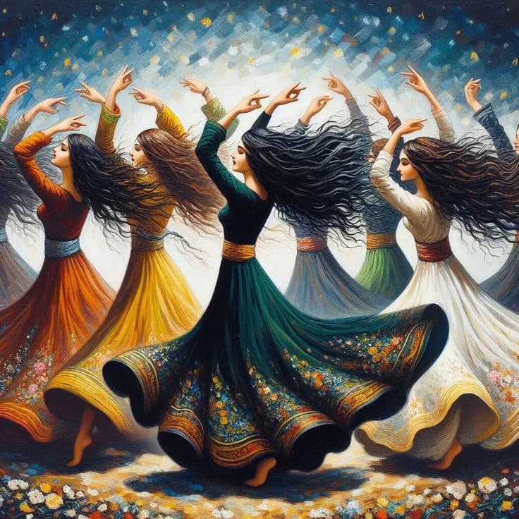 کیت نقاشی الماسی تابلو رقص سما