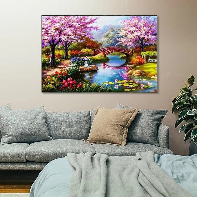 کیت نقاشی الماسی بزرگسال منظره بهاری