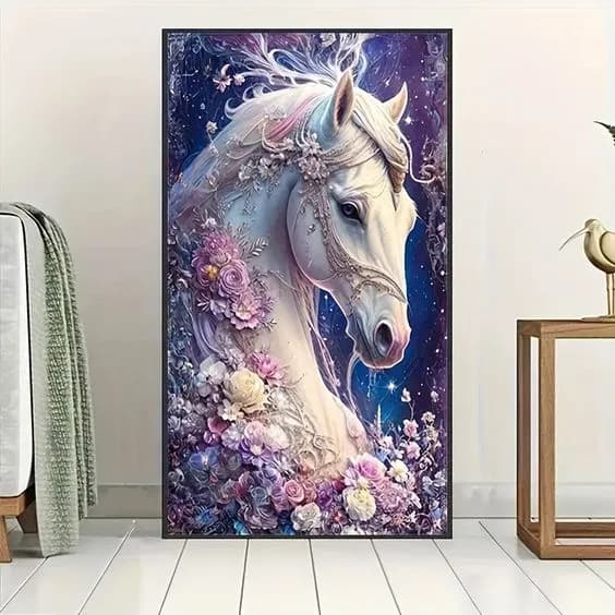 کیت نقاشی الماسی اسب سفید
