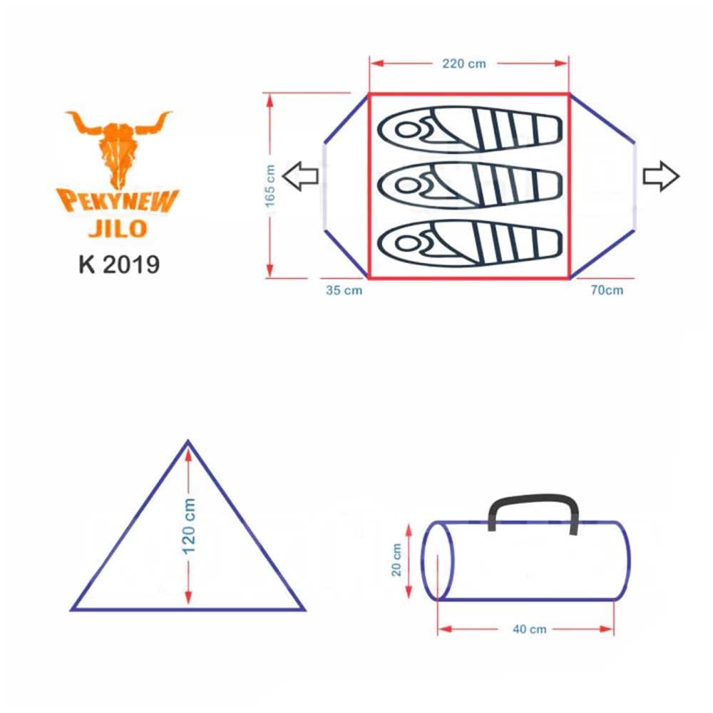 چادر سه نفره کله گاوی پکینیو – Pekynew Tent K-2019 — تصویر ۵