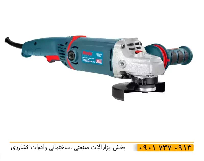 مینی سنگ فرز دسته بلند دیمردار 3160 رونیکس اصل گارانتی 12 ماهه سیم پیچ مسی سرعت 9000 و قدرت 1400 وات