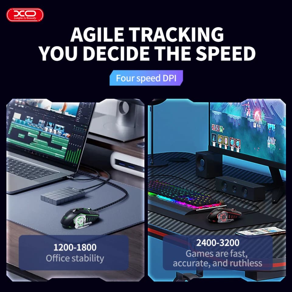 ماوس گیمینگ مکانیکی ایکس او مدل XO-M10 GAMING MOUSE — تصویر ۹