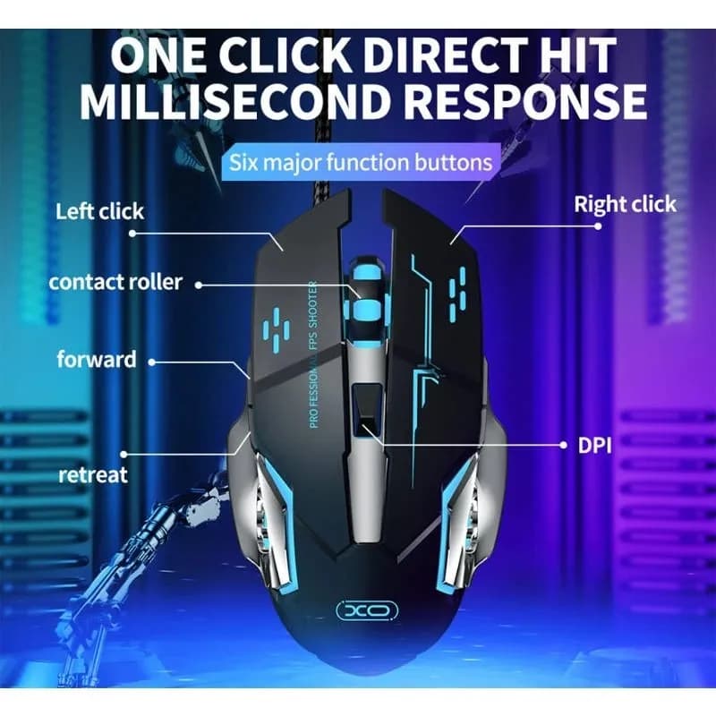 ماوس گیمینگ مکانیکی ایکس او مدل XO-M10 GAMING MOUSE — تصویر ۷