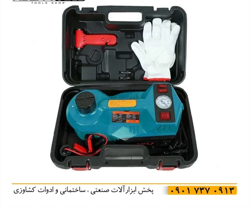 رونیکس RH-4990 – جک هیدرولک و کمپرسور فندکی 12 ولت اصل شرکت رونیکس با قدرت بالا 150 وات ارتفاع جک 45 سانتی متر با 10.35 بار قدرت پمپ