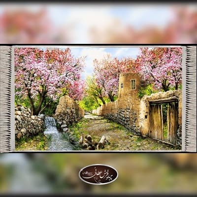 تابلو فرش ماشینی طرح کوچه قدیمی